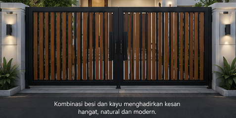 Portfolio Model Pagar - Kombinasi Kayu
